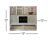 Indian Hand Carved Solid Wood TV Unit 29